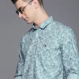 Louis Philippe Jeans Slim Fit Floral Printed Pure Cotton Casual Shirt-image-83