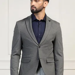 Blackberrys Men Textured Single Breasted Slim-Fit Formal Blazer-picture-42