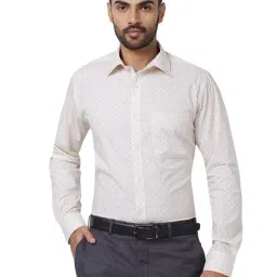 Raymond Beige Slim Fit Printed Shirt-image-28