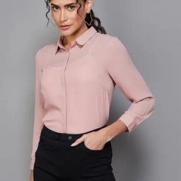 Code by Lifestyle Dusty Pink Regular Fit Formal Shirt-picture-2