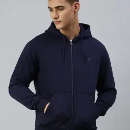 Sporto Navy Regular Fit Hooded Sweatshirt-picture-14