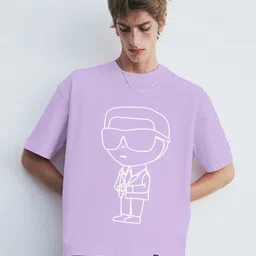 MaverIQ Graphic Printed Drop-Shoulder Sleeves Oversized Cotton T-shirt-picture-25