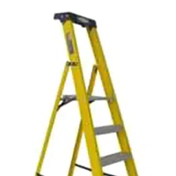 Ladderman LMP-2106 6 Steps FRP Fiber Glass Yellow Platform Safety Ladder image 2