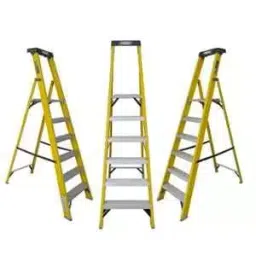 Ladderman LMP-2106 6 Steps FRP Fiber Glass Yellow Platform Safety Ladder image 3