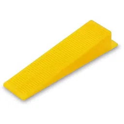 FLAMINGO ENTERPRISE Tile Leveler Kit 100 Pcs Wedge & 100 Clip Spacer 4 mm Durable Plastic Yellow & White 11 cm Length, FM-397 image 3