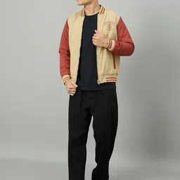 Duke Men Stand Collar Solid Reversible Bomber Jacket image 4