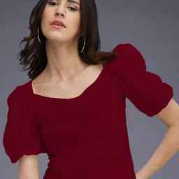 Dream Beauty Fashion Women Sweetheart Neck Puff Sleeve Top-picture-30