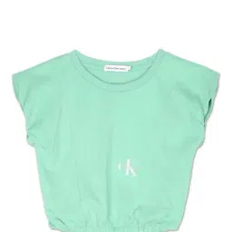Calvin Klein Jeans Kids Green Cotton Regular Fit T-Shirt-picture-27