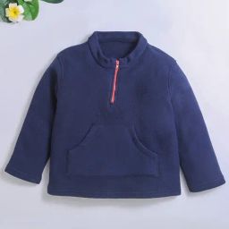 Nino Bambino Kids Navy Solid Full Sleeves Sweatshirt-picture-12