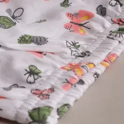 V-Mart Girls Floral Printed Cotton Fit & Flare Dress With Brief image 3