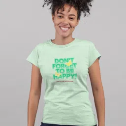 Moda Rapido Women Typography Printed Bio Finish Slim Fit T-shirt-image-33