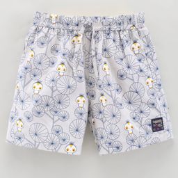 Dapper Dudes Owl Printed Shorts - Grey-picture-8