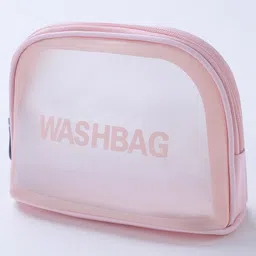fab n funky Multifunctional Portable Travel Toiletry Bag - Pink image 2