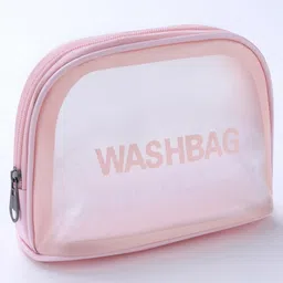 fab n funky Multifunctional Portable Travel Toiletry Bag - Pink image 3