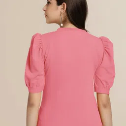 Mast & Harbour Women Pack Of-2 Puff Sleeve Peplum Top image 5