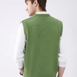 Monte Carlo Men V-Neck Sleeveless Woollen Pullover image 3