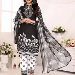 yashika Unstitched Crepe Salwar Suit Material Floral Print image 4