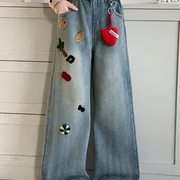 FOREVER FRIDAY Girls Comfort Regular Fit Mid-Rise Light Fade Jeans-picture-28