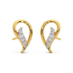 Candere by Kalyan Jewellers Stylish 18K Yellow Gold and Diamond Stud Earrings-picture-26
