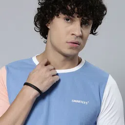 SMARTEES Men Colourblocked Round Neck Cotton Oversized T-shirt image 5