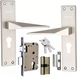 Atom Iron Silver Door Handle Lock Set, MH-IR-802-CY-SS-BSK-picture-17