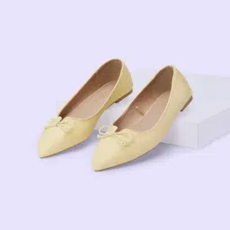 Forever Glam by Pantaloons Women's Yellow Flat Ballets-picture-10