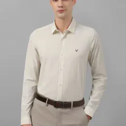 Allen Solly Beige Slim Fit Shirt-picture-11