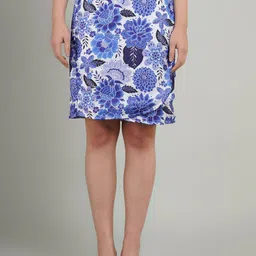 Gora Glama Floral Printed Wrap Above Knee Length Skirt-picture-17