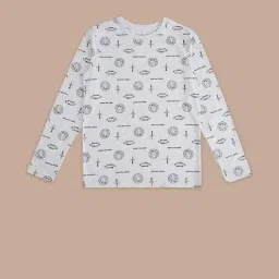 Pantaloons Junior Grey Cotton Printed Full Sleeves T-Shirt-picture-19