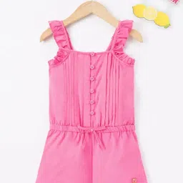Ed-a-Mamma Kids Pink Cotton Regular Fit Jumpsuit-image-77