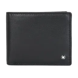 Louis Philippe Black Textured Leather Bi-Fold Wallet for Men-picture-16