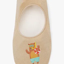 TOFFCRAFT Kids Pack Of 5 Frog & Friends Patterned Shoe Liner Socks image 2