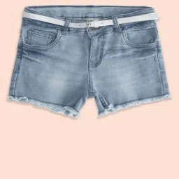 Pantaloons Junior Kids Blue Cotton Regular Fit Shorts-picture-27