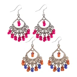 Creative Frogs Women Geometric Handcrafted Oxidized Dangler Drop Earrings-image-15