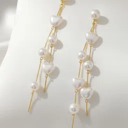 Anouk Heart Shaped Drop Earrings image 3