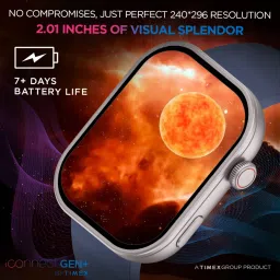 Timex iConnect Gen Smartwatch|2.01 inch TFT Display with 240x296 Pixel Resolution (M) image 3