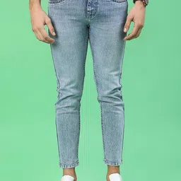 V-Mart Men Slim Fit Mid-Rise Light Fade Stretchable Jeans-image-76