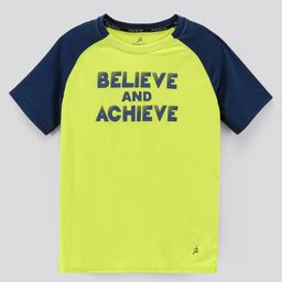 Pine Active Polyester Half Sleeves Text Print T Shirt - Green Blue-picture-22