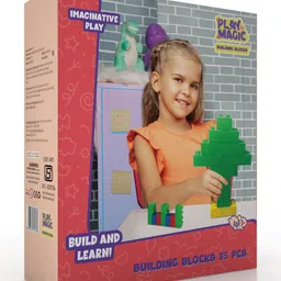 PlayMagic Building Blocks Multicolour - 85 Pieces-image-92