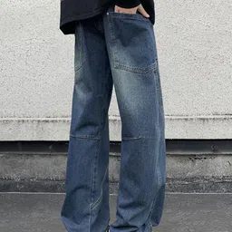 StyleCast x Revolte Men Wide Leg Light Fade Cargo Styles Jeans image 3