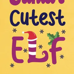 FFlirtygo Christmas Theme Cotton Full Sleeves Santa Cutest Elf Printed Romper - Yellow image 4