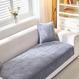 HOMETHREADS Grey & Grey Sofa Cover-image-28