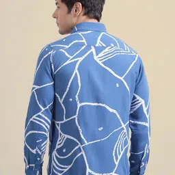 AMSWAN Men Opaque Printed Casual Shirt image 5