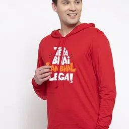 Friskers Men Red & White Typography Printed T-shirt image 3