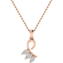SHINE ETERNAL Lab Grown Diamond 14k (585) Rose Gold Pendant for Women-image-74