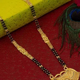 Ramdev Art Fashion Jwellery Brass Gold Plated Mangalsutra image 3