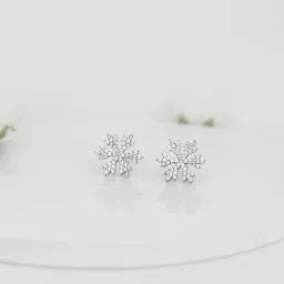 GIVA 92.5 Sterling Silver Snowflake Earrings for Women-image-82