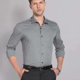 AD by Arvind Grey Regular Fit Shirt-picture-29