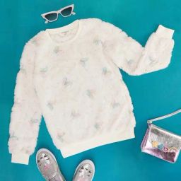 Pantaloons Junior Kids Off-White Embroidered Full Sleeves Sweatshirt-picture-16