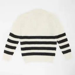 Pantaloons Junior Boys Snow White Striped Sweater image 2